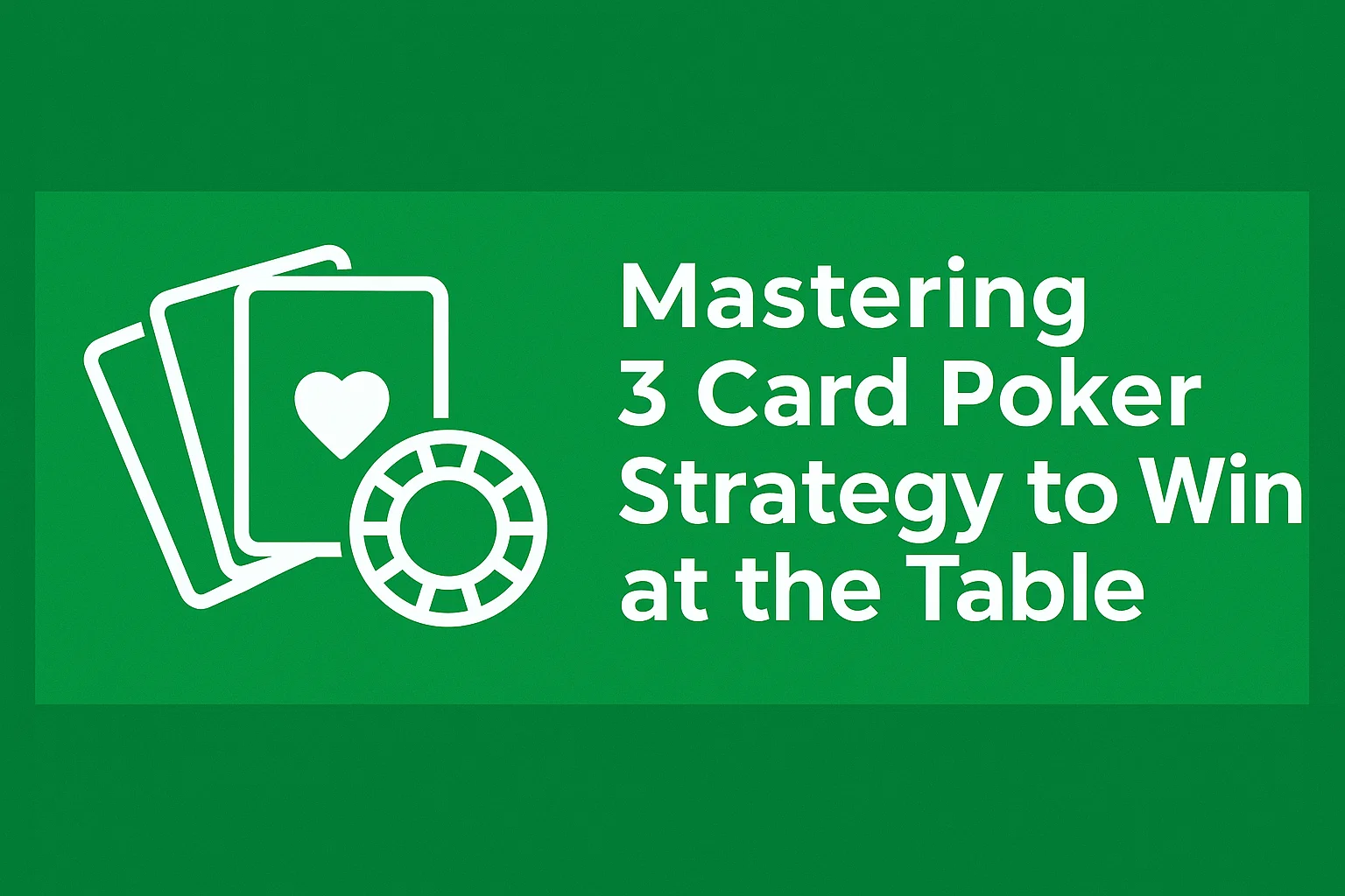 Mastering 3 Card Poker Strategy to Win at the Table