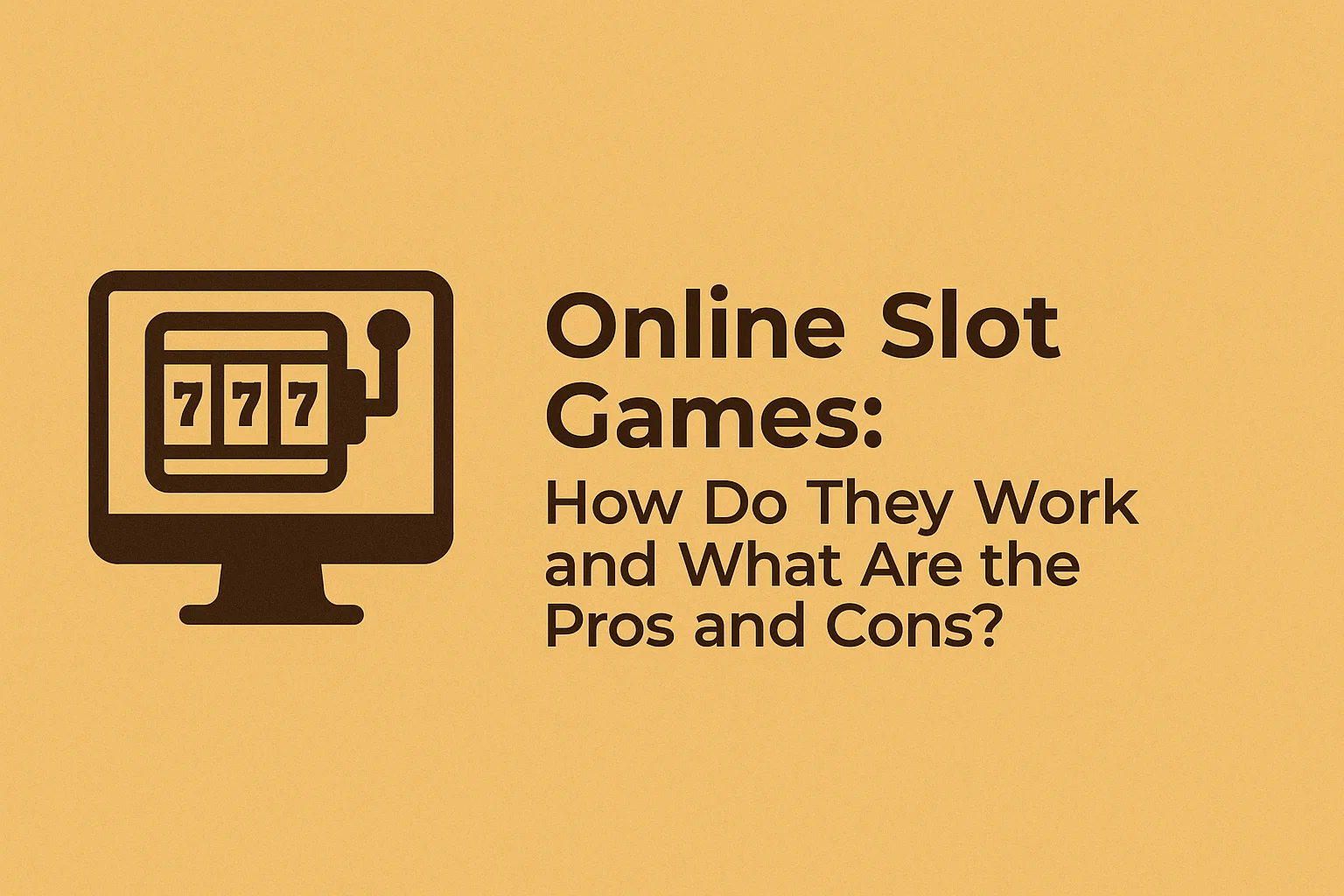 Online Slot Games: How Do They Work and What Are the Pros and Cons?